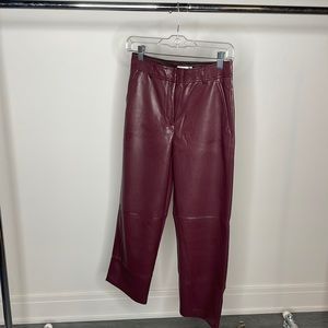 Babaton High Waist Cropped Vegan Leather Pant